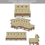 VOUNOT Euro Pallet Cushions Set Waterproof Beige Indoor Outdoor 120x80 view 6