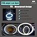 Everbright 2-Pack【 90MM 3.54″,12V White Car Angel Eye 】 COB Light Halo Circle Ring Head Light Lamp for BMW Benz Headlight