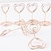 JANOU Mini Heart Shape Place Card Memo Holder Picture Stand Note Clip for Wedding Party Decoration Pack 10pcs (Rose Gold)