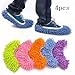 King's Deal- Tm 4pcs (2 Pairs) Dust Floor Cleaning Slippers Shoes Mop House Clean Shoe Cover Multifunction (2 Pairs Blue)