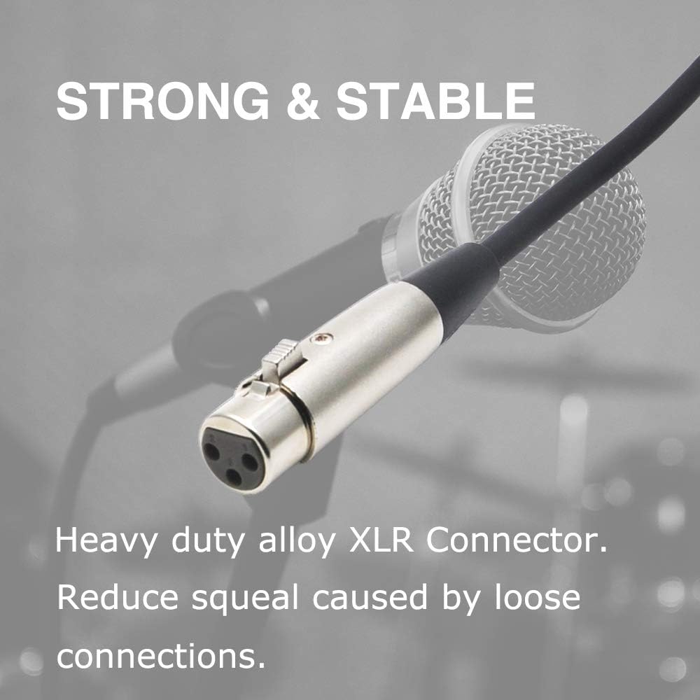 USB Microphone Cable 10Ft, HOSONGIN USB Male to XLR Female Mic Link Converter Cable Studio Audio Cable Connector Cords Adapter for Microphones or Recording: Musical Instruments