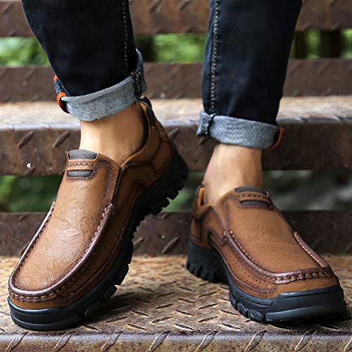 COSIDRAM Men's High-Top Casual Sneakers - Driving Shoes, Business Loafers Style, Walking Comfort, Black Size 10