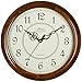Hense 14-Inch Large Wood Wall Clock Retro Vintage Style Decorative Clocks Battery Operated Quartz Analog Silent Movement Wall Clock for Home Kitchen Living Room Arabic Numerial Dial Non Ticking HW18