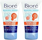 Biore Baking Soda Acne Scrub 4.5 Ounce Tube (133ml) (2 Pack)