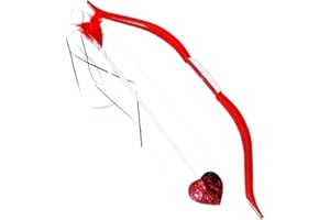 PMU Valentine’s Day Cupid Bow and Arrow - Arrow Bow Set for Valentines Day Events & Parties - Perfect for Photographic Posing for Any Event - Best Valentine Gift - Red, (1/Pkg) Pkg/1