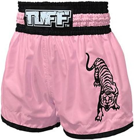 Tuff Muaythai Boxing Training Pink Shorts Tiger Embrodery 164 Free Express Ship