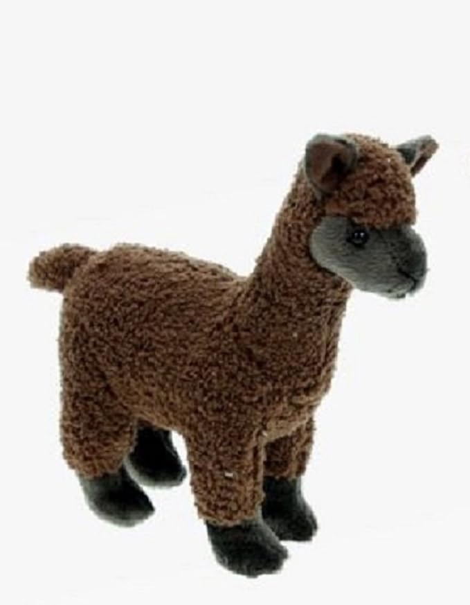 Stofftier Alpaka 23 cm, braun, Kuscheltier Plüschtier, Lama