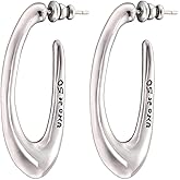 Uno de 50 DO YOU ORBIT? Sterling Silver-plated Hoop Earrings, Handmade in Spain