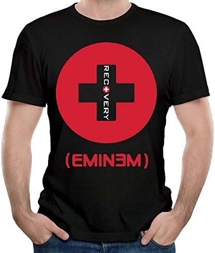 Madeleine Ellis Men's Eminem Recovery Comfortable Short Sleeve T Shirt Black 6XL