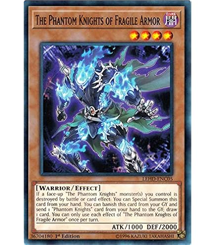 Amazon.com: Yu-Gi-Oh! - The Phantom Knights of Cloven Helm - LEHD-ENC04 -  Common - 1st Edition - Legendary Hero Decks - Phantom Knights Deck : Toys &  Games