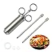 Ankway Meat Injector, 2 OZ Stainless Steel Marinade Injector with 2 Needles to Keep the Meat Moist