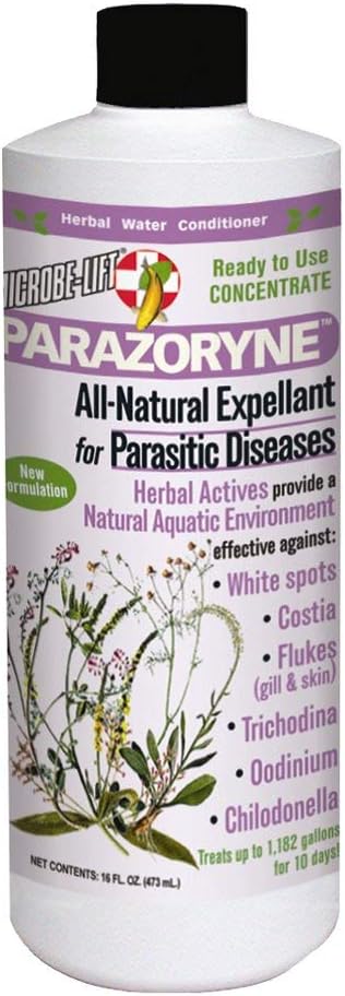 MICROBE-LIFT Parazoryne Herbal Water Conditioner and Expellant, 16 Fl Oz