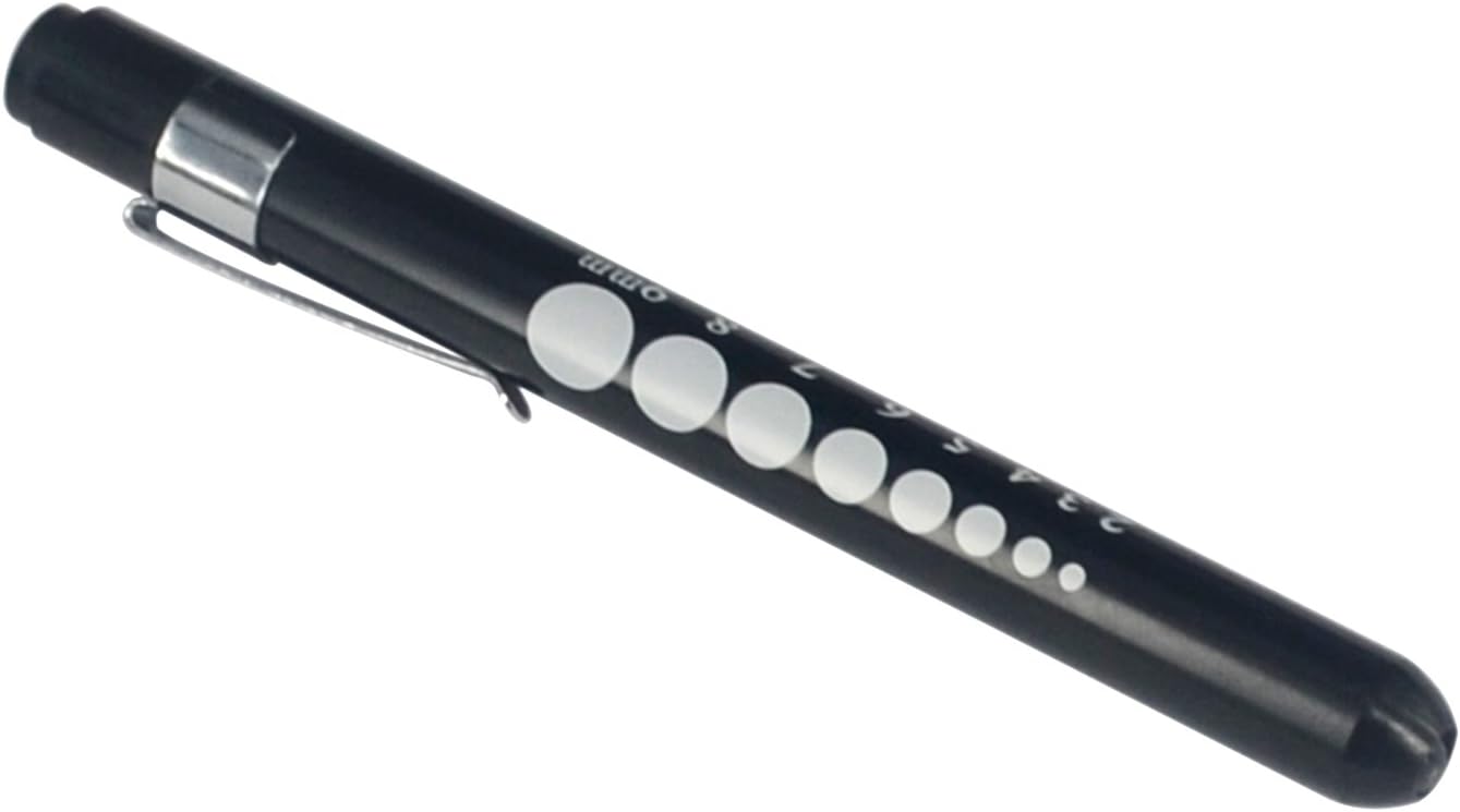 YESTARUSA Nurses Medical Pen Torch Doctor Pupil Gauge with Case Black BOXED