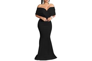 SEXYCHERRY Formal Dresses for Women Cocktail Sexy Off Shoulder Floor Length Long Evening Party Dress with Zipper