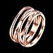 LZD 18K Rose Gold Stainless Steel Fashion Ring Women B461