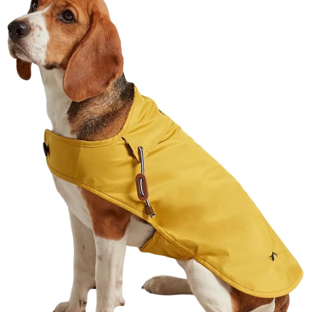 Rosewood x Joules Antique Gold Raincoat for Dogs, Small, Washable, Lightweight, Water-Resistant Dog Coat for Small Dogs