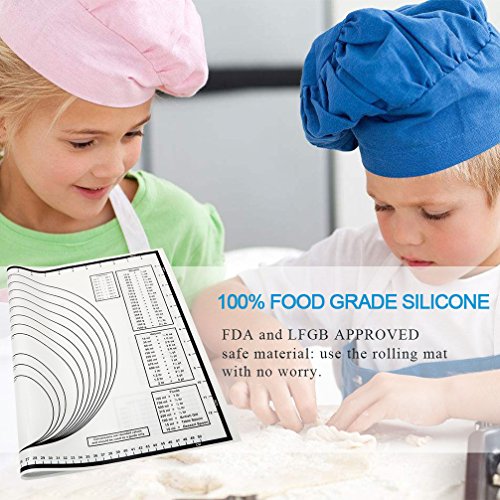 Silicone Pastry Baking Mat with Measurements- Non-Stick Silicon Liner for Silicone Baking Mat, Dough Rolling Mat,Oven Liner(23.62" x 15.74", shell black) - Thumbnail 4