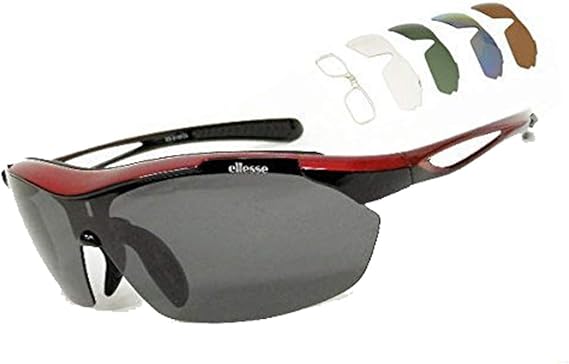 Amazon Ellesse エレッセ 高性能スポーツサングラス 偏光 驚異のフルセット 交換用レンズ5枚付 Es S108 C4 Ellesse エレッセ シューズ バッグ