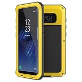 Galaxy S8 Case,Tomplus Armor Tank Aluminum Metal Shockproof Military Heavy Duty Protector Cover Hard Case for Samsung Galaxy S8 (Yellow)