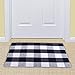 Cotton Buffalo Checkered Plaid Area Rug, 23.5