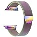 Milanese Loop for Apple Watch, Smooth Stainless Steel Band Freely Fully Magnetic Closure Clasp Metal Replacement Bracelet for IWatch Series 3/2/1 Nike+ Sport and Edition (Colorful, 42mm)
