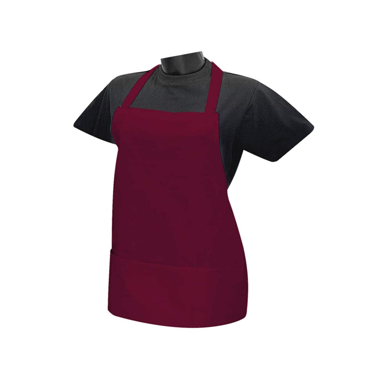 MISEMIYA - Women's Apron with Bib Apron for Home Cleaning Fruit Sink Silver Maitre of Wines - Ref.865 - Garnet, Pack of 1