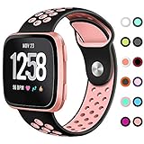 KIMILAR Compatible Versa Bands, Sport Silicone Breathable Replacement Strap Bands with Ventilation Holes Compatible Versa Smart Watch