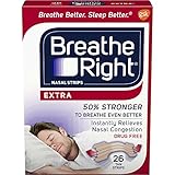 Breathe Right Nasal Strips to Stop Snoring, Drug-Free, Extra Tan, 26 count