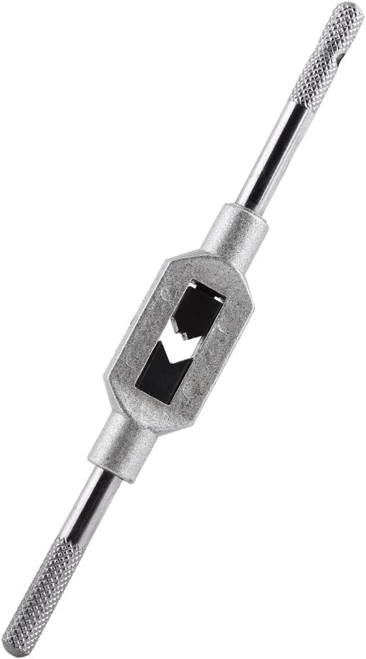 Walfront Adjustable 130mm Tap Wrench Handle Holder Engineers Tap and Die Set Thread Tap Holder Reamer Hand Tapping Tool Suitable for M1-M6 - Image 4