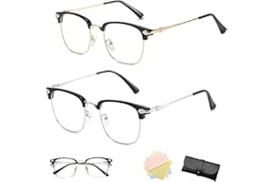 Ultra Light Anti Blue Presbyopic Glasses, Titanium Frame HD Reading Glasses with Spring Hinge, Auto Focus Glasses