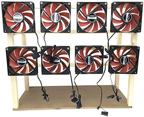 NOBRAND DIY Miner Mining Frame Case 6-12 GPU Mining Frame Case Mining Machine Frame/with Fan - A
