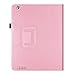 Fintie Folio Leather Case for iPad 2/The New iPad - Built-in Magnet for Sleep/Wake Feature - Pink