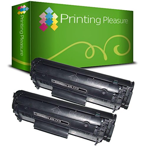Twin-Pack FX-10 FX-9 Black Compatible Toner Cartridges for use in Canon I-Sensys MF-4010 MF-4120 MF-4140 MF-4150 MF-4320D MF-4330D MF-4350D MF-4370DN Fax L100 L120 L140 L160 Laserbase PC-D440 PC-D450