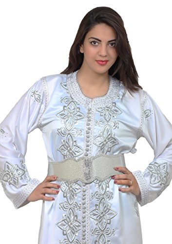 Moroccan Caftan Women Handmade Embroidery Small To Large Complimentary Belt - Image 10