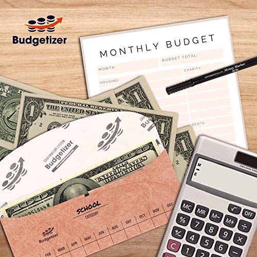 Budgetizer Cash Envelopes System 24 Pack Water & Tear Resistant Budget