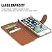 TUCCH iPhone 7 Wallet Case, iPhone 7 Case, Magnetic PU Leather Phone Folio Case with [Credit Card Slot] Flip Stand [Wrist Strap], Carry-All Book Flip Cover Compatible with iPhone 7 4.7 Inch, Brown