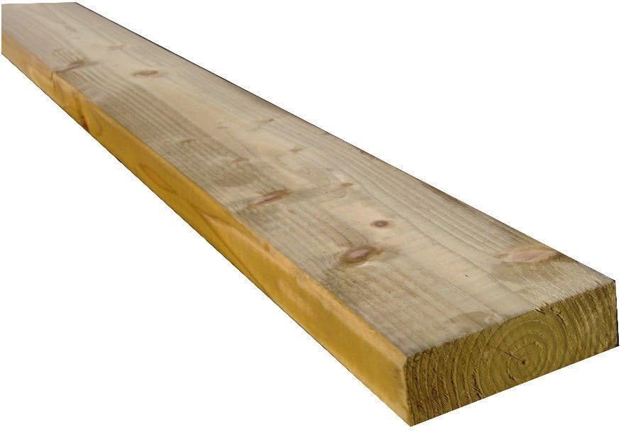 4" x 2" (100mm x 47mm) Pressure Treated Timber Fence Rail 2.4m (01