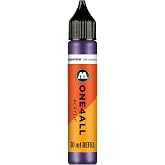 Molotow ONE4ALL Acrylic Paint Refill, For Molotow ONE4ALL Paint Marker, Violet Dark, 30ml Bottle, 1 Each (693.043)