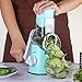 TTLIFE Adjustable 3 Different Types of Stainless Steel Manual Rotating Vegetable Chopper Round Veggie Chopper Mandoline Slicer- Vegetable Slicer/ Cutter - Potato Slicer - Cheese Grater- Food Slicer