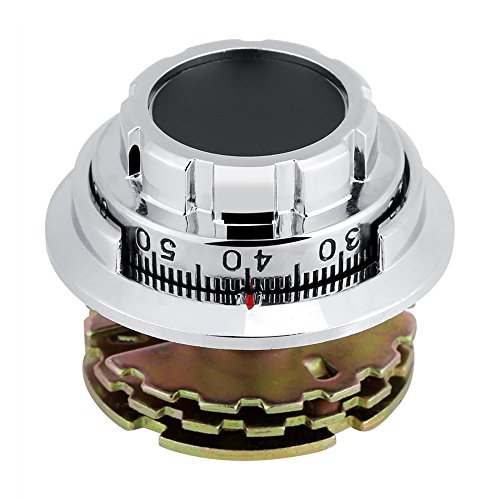 Cafopgrill Metal Chromed Plating Coded Dial Lock Home Security Jewelry Safe Box Cabinet Combination Lock 3 Disc Lock Cash Chest Safe Box Digit Mechanical Dial Lock Anti-Theft