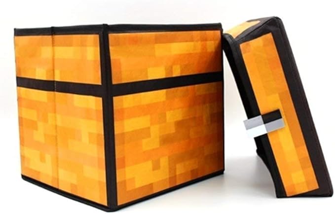 Amazon Co Jp Leverde マインクラフト チェスト スツール 収納 ふた付 30 30 30 ボックス おもちゃ おかたづけ箱 ホーム キッチン