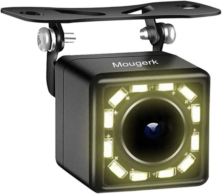 Rear View Car Camera, Mougerk Front Backup Camera 170 Degree Wide Angle Waterproof Nigh Vision Lights Reverse Cameras for 12V Cars