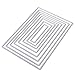 Buytra 8 Pieces Die Cuts Metal Cutting Dies Stencil for Card Making Scrapbooking Album Paper DIY Crafts, Rectangle Shape