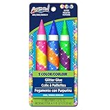 ArtSkills Swirl Jumbo Glitter Glue, Arts and Crafts Supplies, Bright Glitter Glue Pens, Assorted Colors, 3-Count, Ideal for Big Projects (PA-1872)