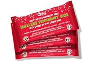NO WHEY! FOODS No Whey Foods - Milkless Peppermint Bark (3 Pack) - Vegan & Allergy Friendly Christmas Chocolate- Dairy Free, Nut Free, Peanut Free, Soy Free, Gluten Free