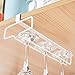 Alliebe Stemware Wine Glass Cup Rack Hanger Holder Under Cabinet Shelf Storage Without Drilling for Kitchen Set of 2