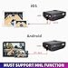 RAGU Z400 Mini Projector, Multimedia Home Theater Video Projector with +21% Lumens 50,000Hours Support HDMI VGA USB AV SD Connected with Laptop/iPad Smartphone Xbox for Movie Game Party(2018 Upgraded)