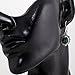 925 Oxidized Sterling Silver Malachite Gemstone Oval Rope Edge Vintage Dangle Earrings 1.4