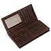 Mens Long Leather Wallet, LeatherFocus RFID Blocking Purse Money Clip (Brown)