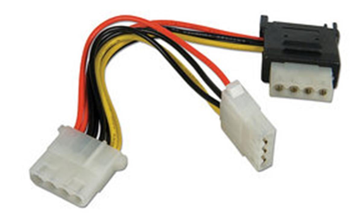 LINDY SATA Power Adapter Splitter Cable 0.15m